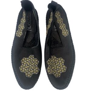 Normady Artisan Rubber Moccasin Slipper Shoes Flats Pointed Vintage Unique